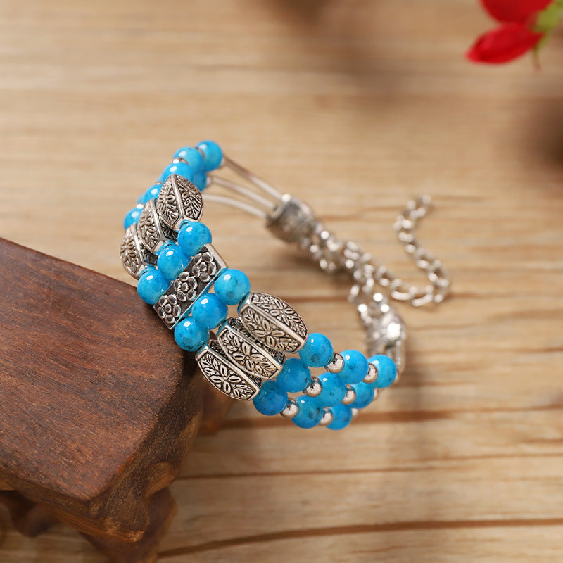 Retro Ethnic Style Colorful Yunnan Vacation Miao Bracelets