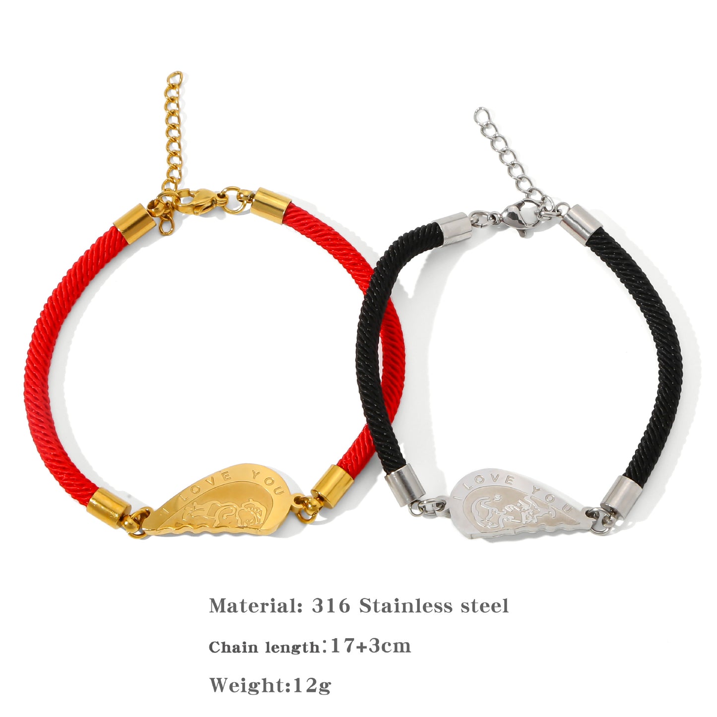 American Woven Stitching Couple Friendship Unisex Bracelets