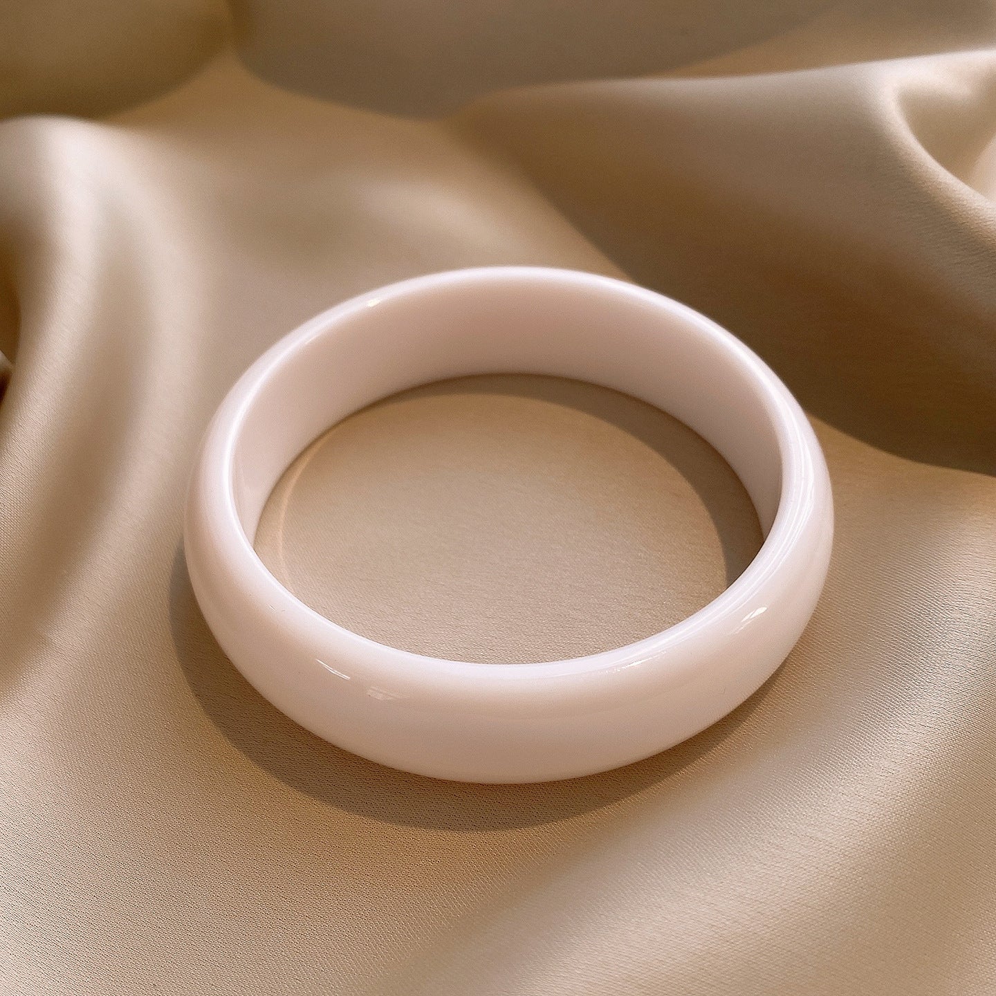 Vacation Style Acrylic Round Open-ended Fresh Sweet Niche Bracelet