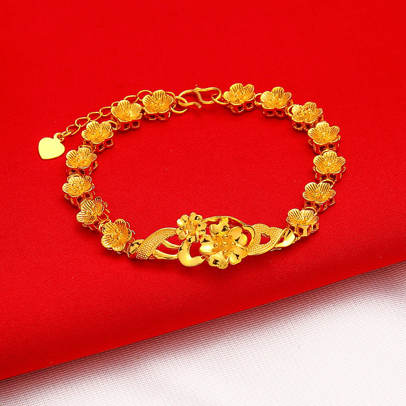 Alluvial Gold Rose Imitation Love Vietnam Placer Bracelets