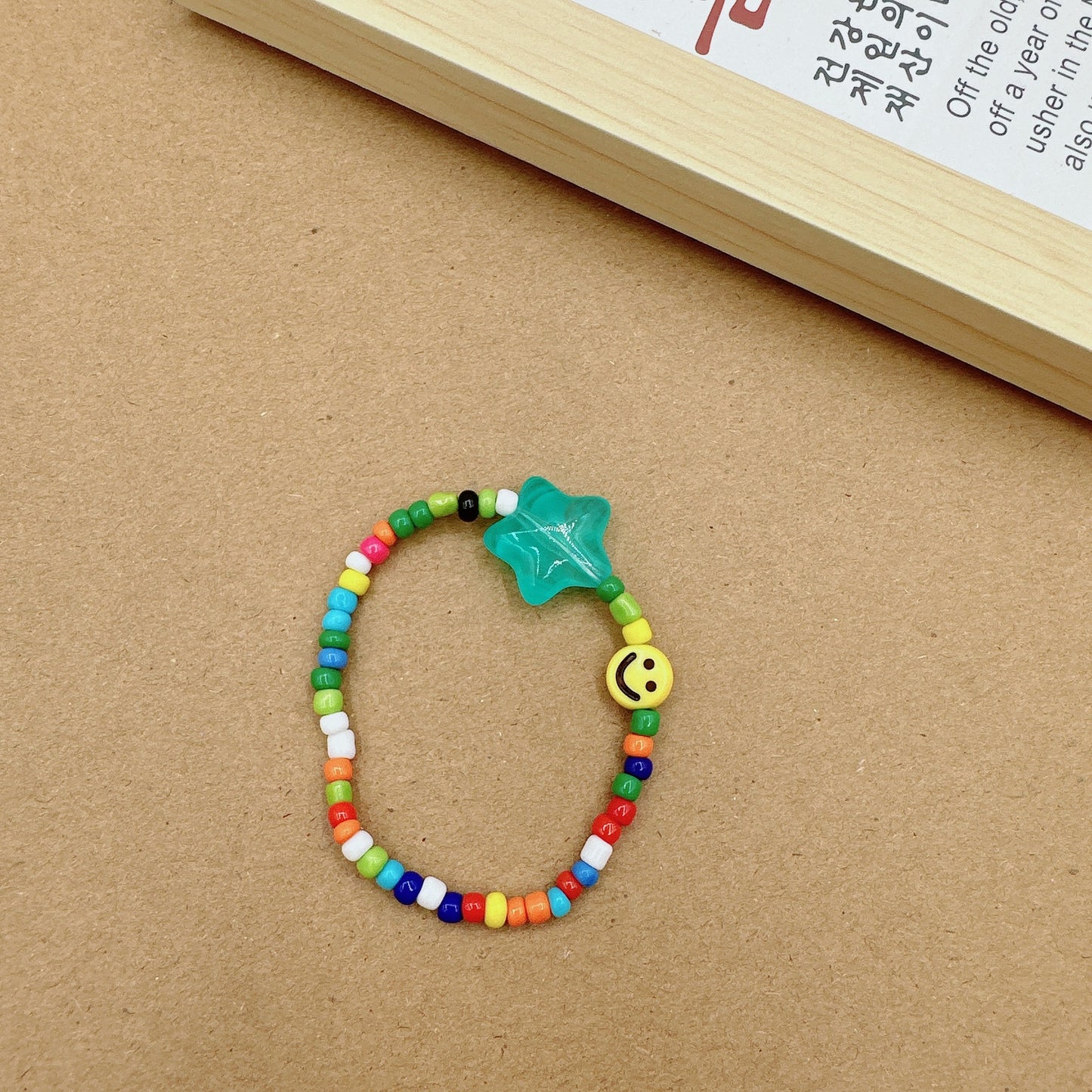 Colorful Smiley Face Five-pointed Star Beaded Bracelets