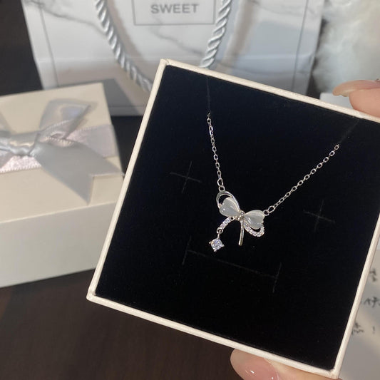 Bow Tassel Affordable Luxury Fashion Sweet Style Clavicle Chain Holiday Pendants