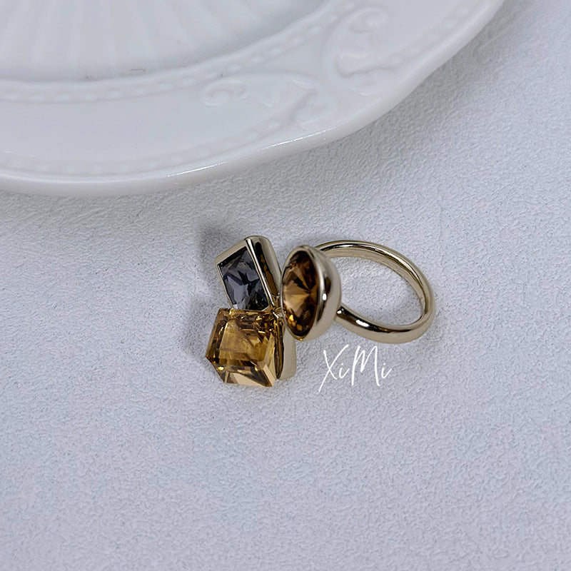 Luxury Zircon Opening Crystal Index Finger Ring