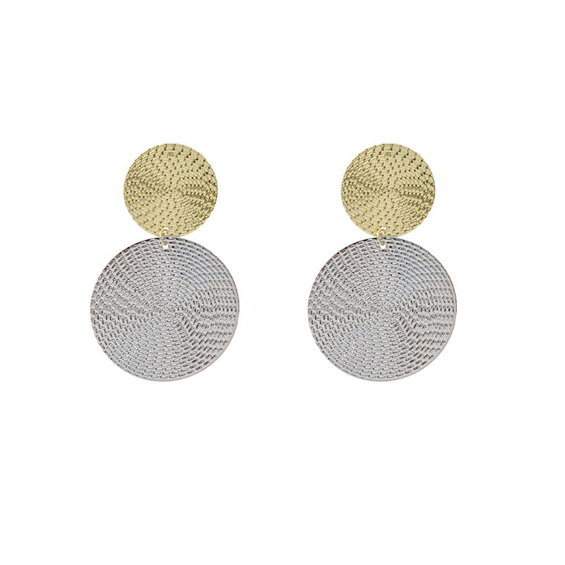 Needle Simple Round Contrast Special Interest Light Luxury Earrings