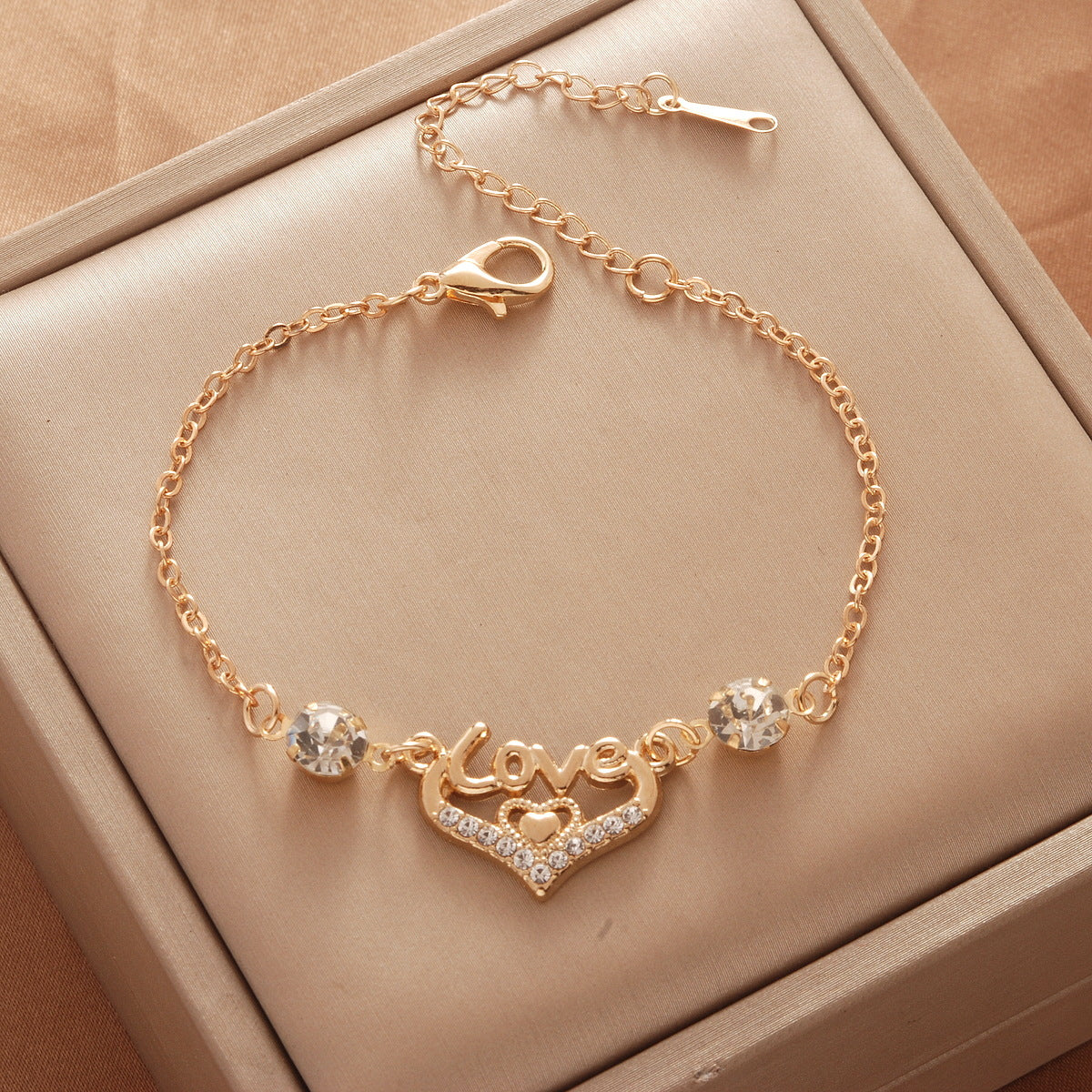 Full Of Diamond Four-leaf Clover Female Bracelets