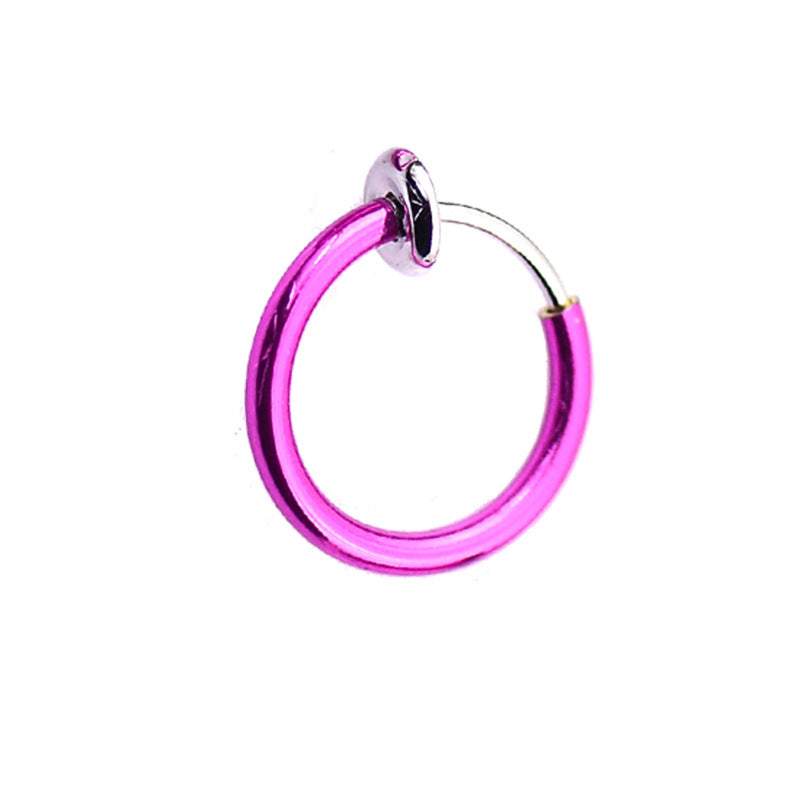 Unisex Pseudo Elastic Clip-on Round Spring Earrings