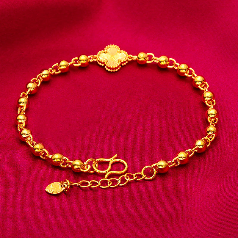 Women's Bead Vietnam Placer Gold Glossy Jewelry Bracelets