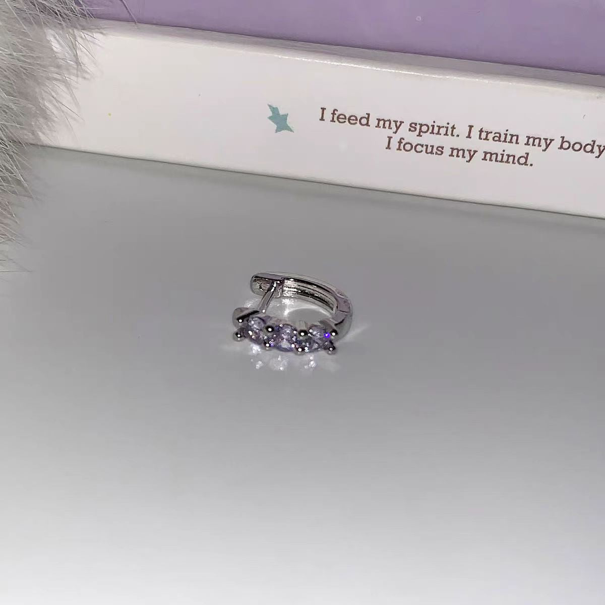 Cross Ear Bone Titanium Steel Love Pin Exquisite Versatile Zi Stud Earrings