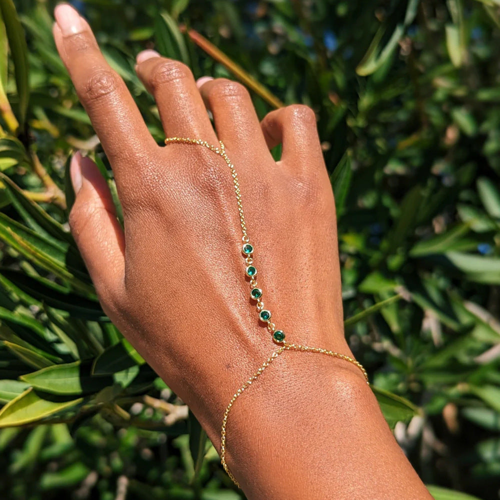 Unique Design Finger Chain Integrated High-grade Bracelet