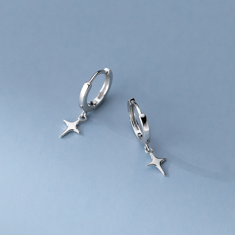 Small Star Female Four Stars Clip Unique Design Sense Ear Buckle