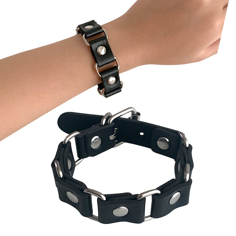 Kreative Punk-Gothic-Armbänder mit Persönlichkeit und Dornschließe