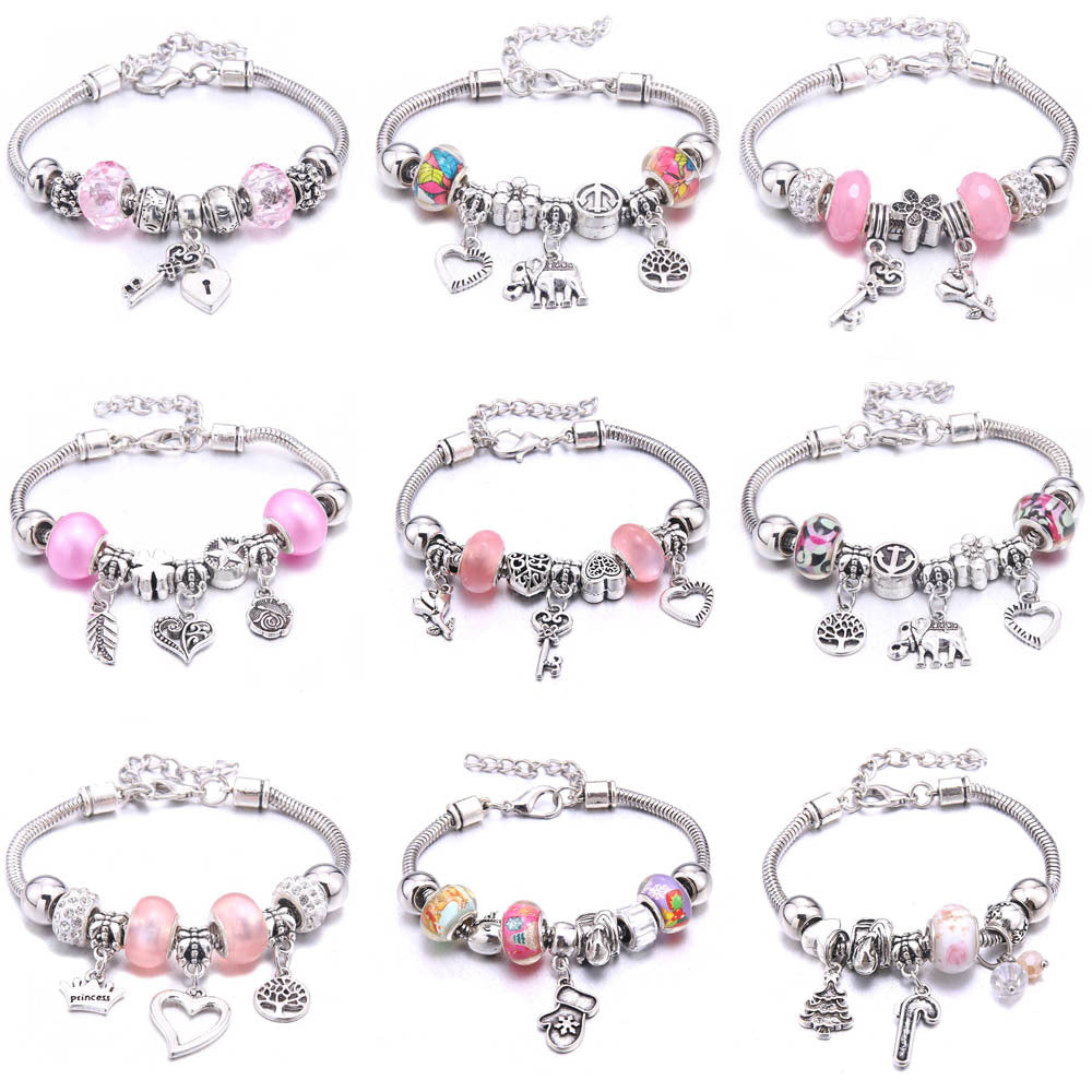 Women's Grid Popular Adjustable Crystal Love Butterfly Bracelets