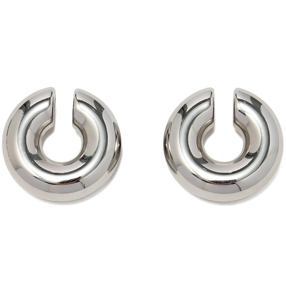 Fashion Glamorous Classic Large Sier Intestine Earrings