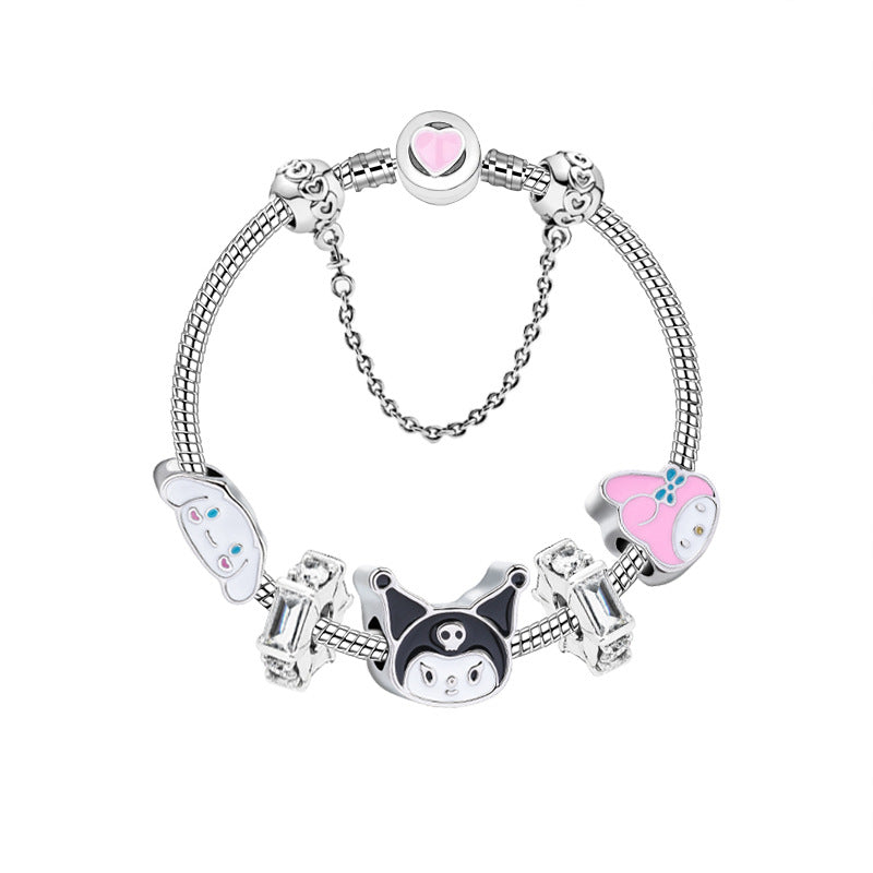 Cartoon Clow Melody Series Heart-shaped Beaded Bracelets