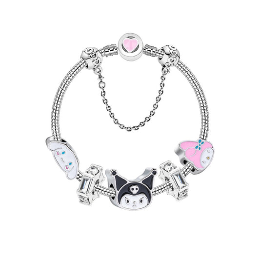 Cartoon Clow Melody Series Heart-shaped Beaded Bracelets