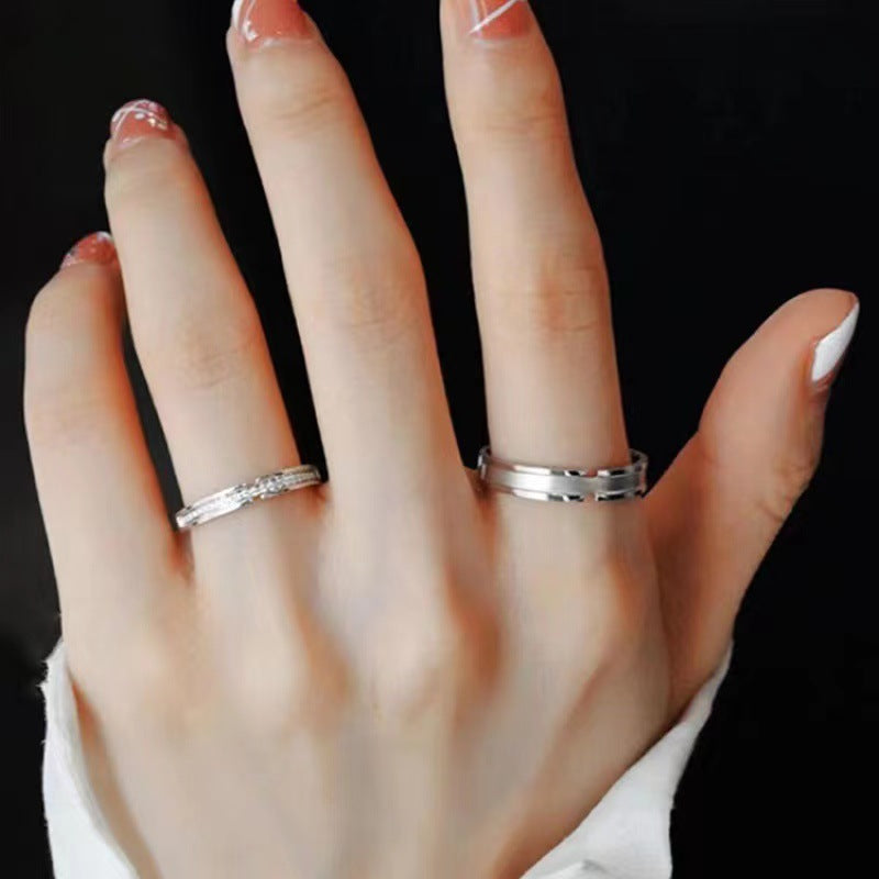 Women's & Men's Pair Design Light Luxury Gift For Confession Girlfriend Rings