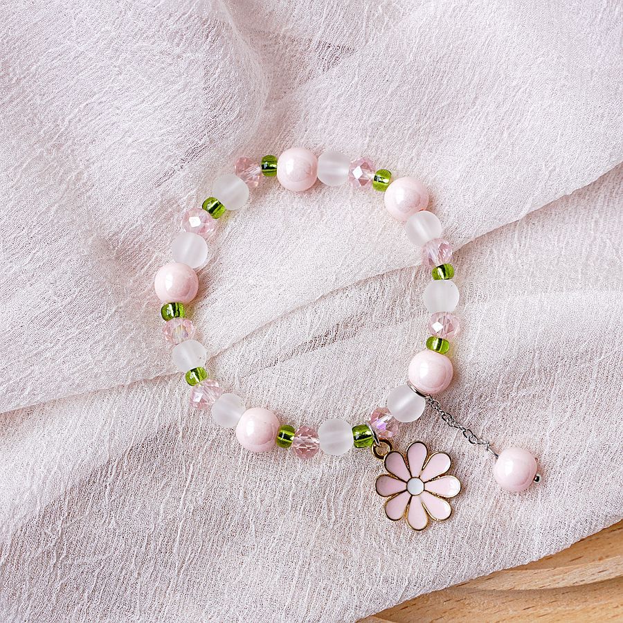 Bracelets de fleurs de cerisier en perles de cristal populaires