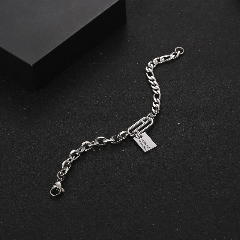 Men's Titanium Steel Retro Personalized Hip Hop Bracelets