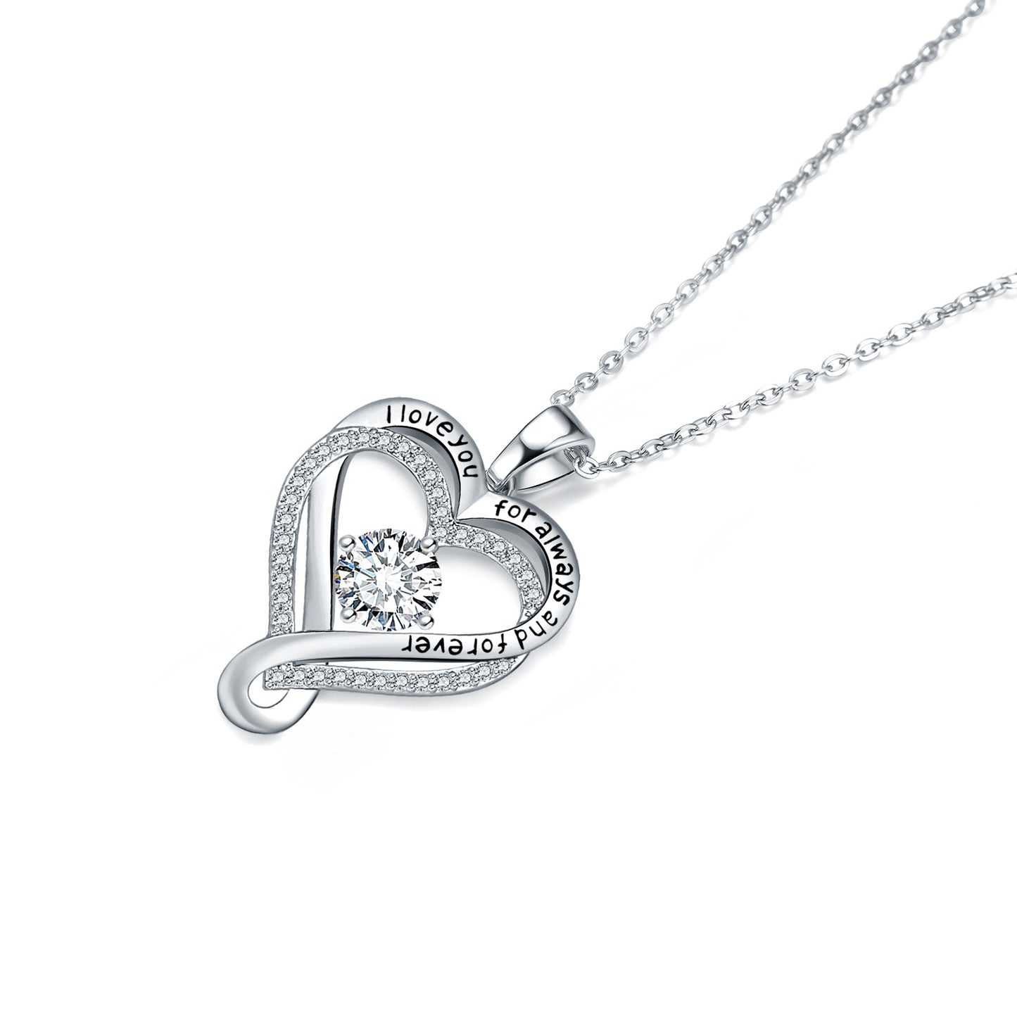 Eternal Double Layers Loving Heart Female Superior Necklace