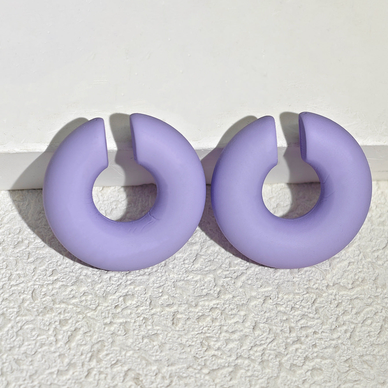 Acrylic Candy Color Matte Simple Design Ear Clip