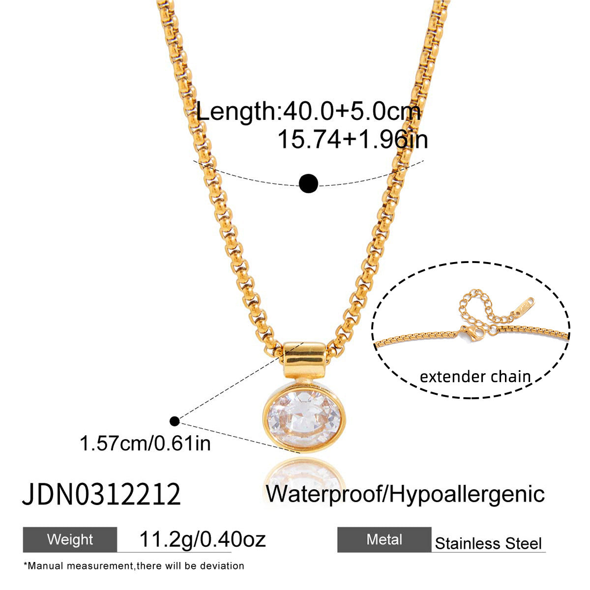 Women's Titanium Steel Zircon Light Luxury High-grade Clavicle Necklace