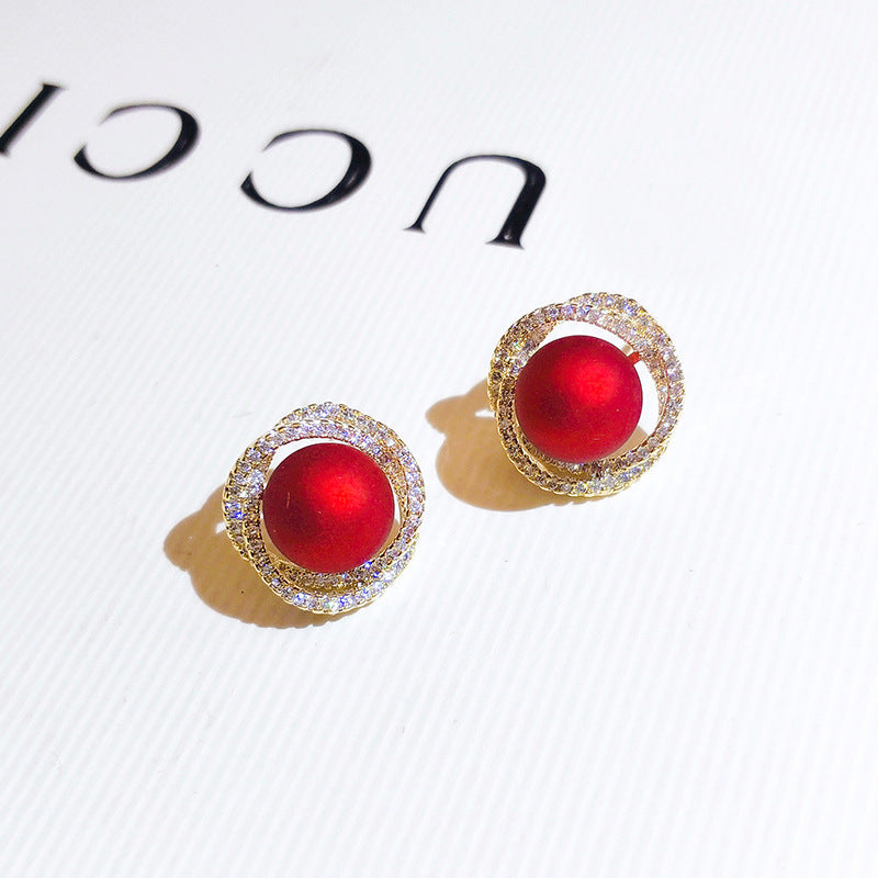 Women's Trendy Diamond Pearl Fashion Personalized And Temperamental Earrings