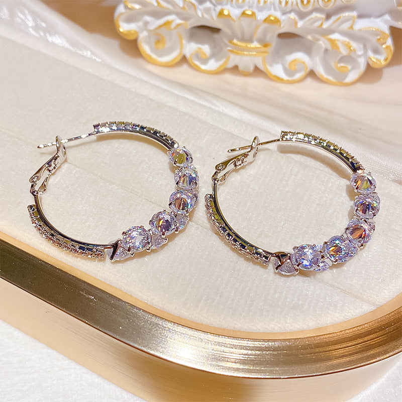 Women's Sier Needle High-grade Temperamental Cold Style Zircon Korean Rings