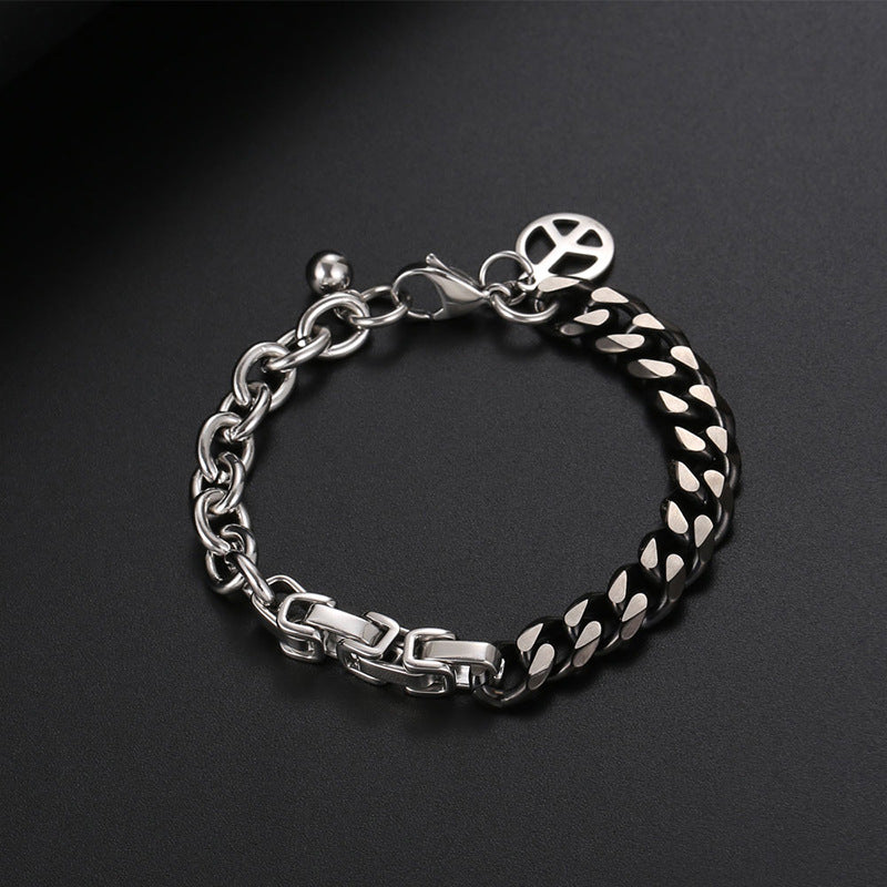 Men's Chain Titanium Steel Personality Stitching Hip Hop Bracelets