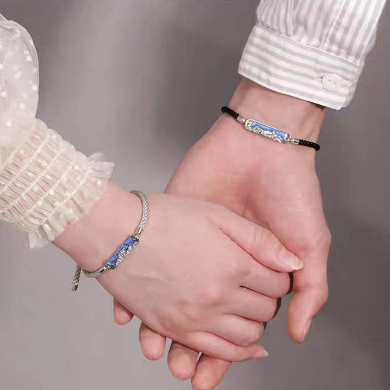 Love Oath Couple Design Personnalité Tissé Bracelets de luxe abordables