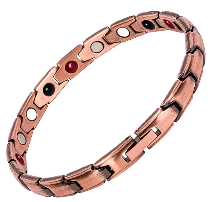 Women's & Men's Magnetic Detachable Trendy Cool Rhinestone Zinc Bracelets