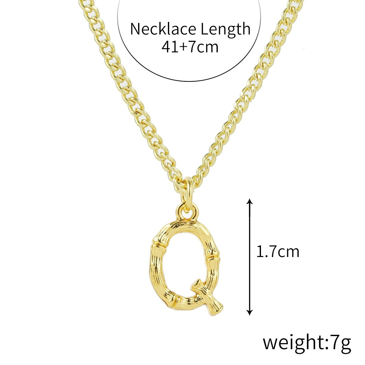 Women's Style Ornament Bamboo Letter Pendant Clavicle Necklaces