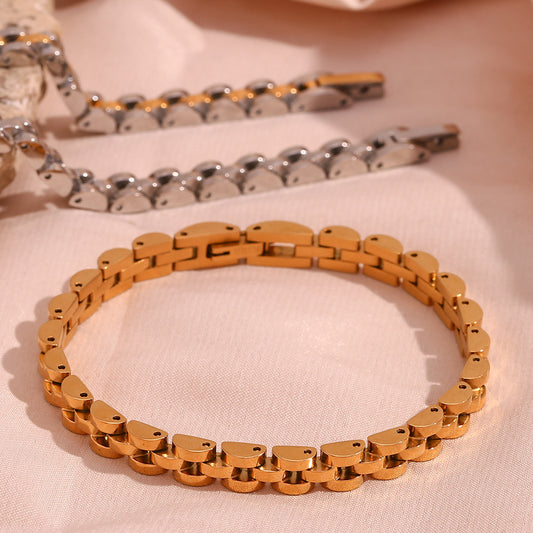 Women's Special Interest Light Luxury Stainless Steel Gold-plated Bracelets