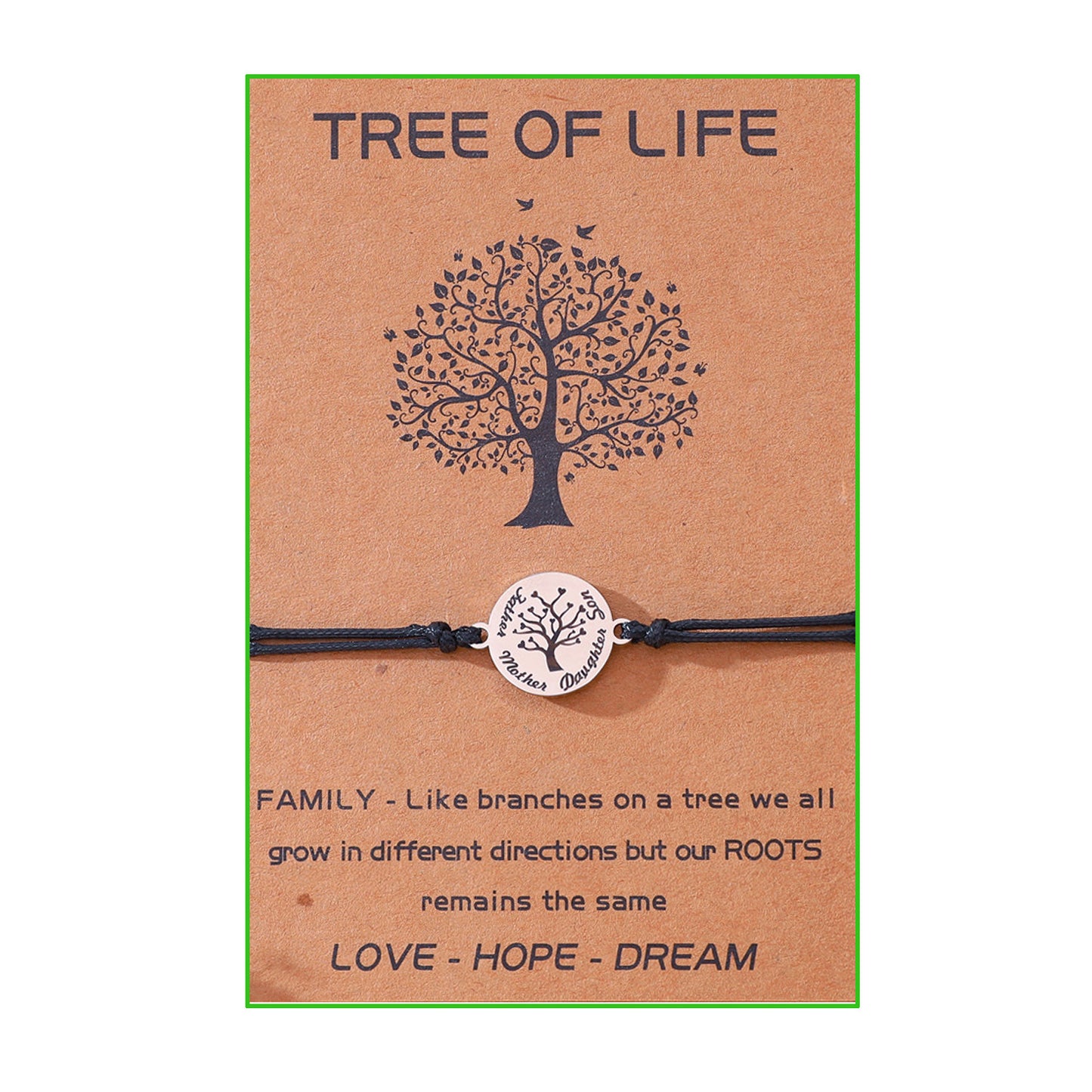 Carrying Strap Creative Stainless Steel Lucky Tree Bracelets