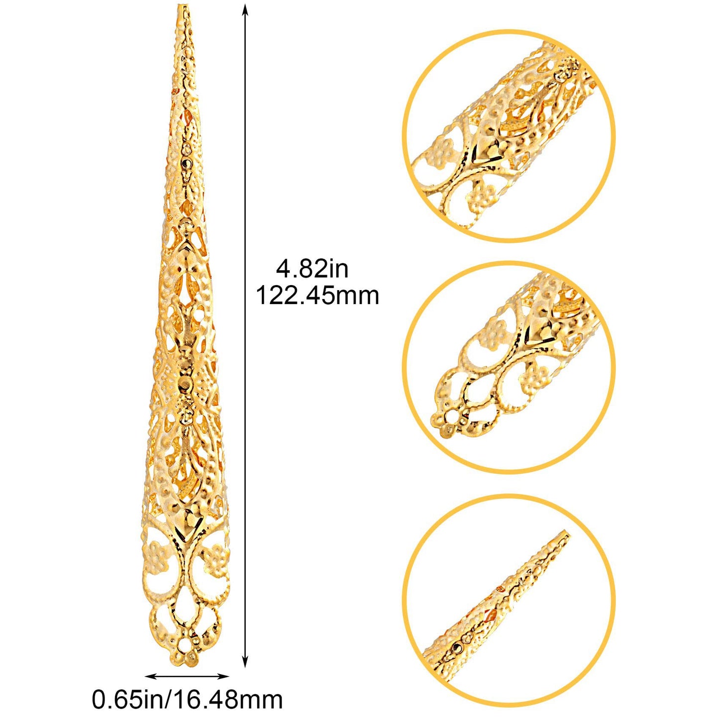 Ancient Style Antique Queen Nail Hollow Knuckle Rings