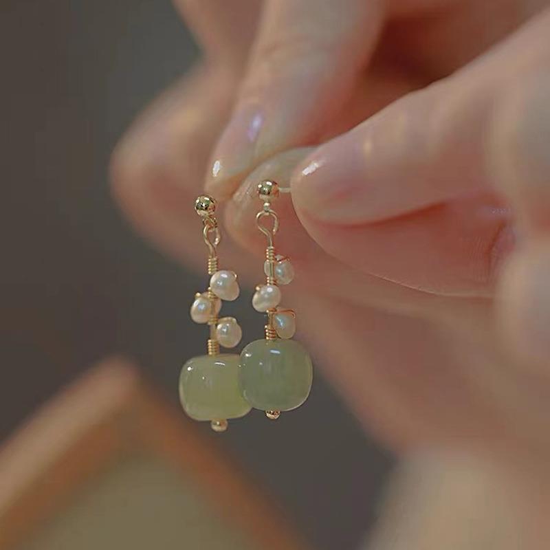 Women's Freshwater Pearl Winding For Trendy Elegant Earrings