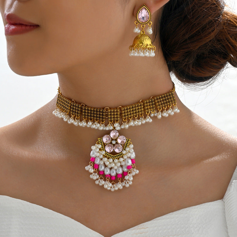 Indian Ethnic Style Vintage Gemstone Beads 2 Necklaces