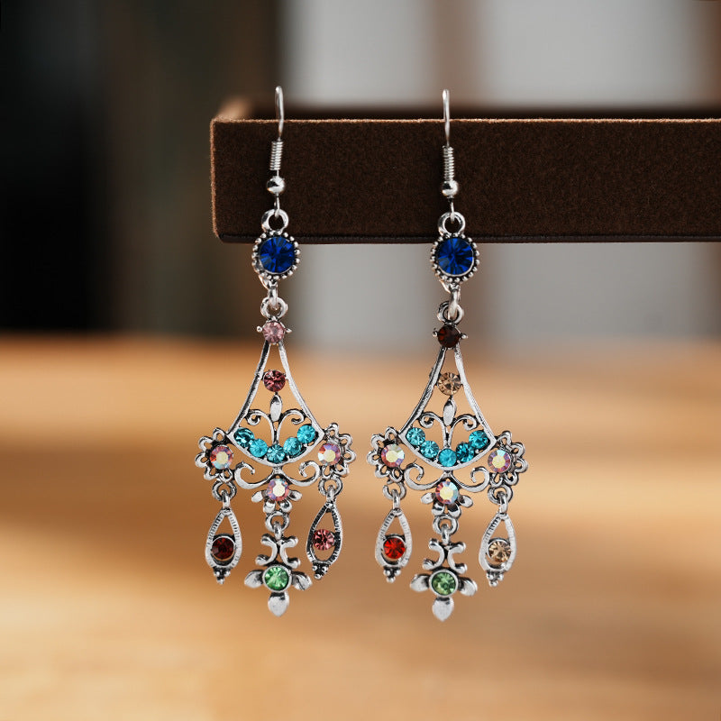 Turquoise Ethnic Style Retro Alloy Yunnan Rings
