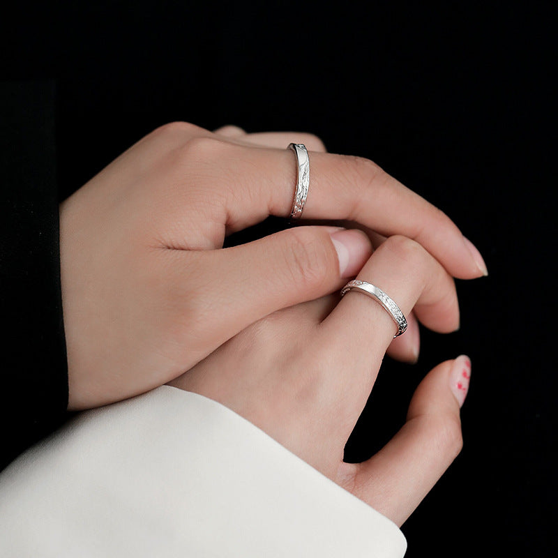 Women's & Men's Glacier Couple Female Simple Niche Index Finger High Sense Ring