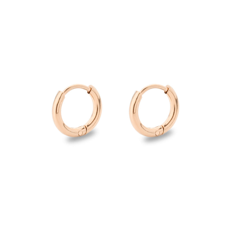 Titanium Steel Stainless Coil Trendy Arc Glossy Ear Buckle