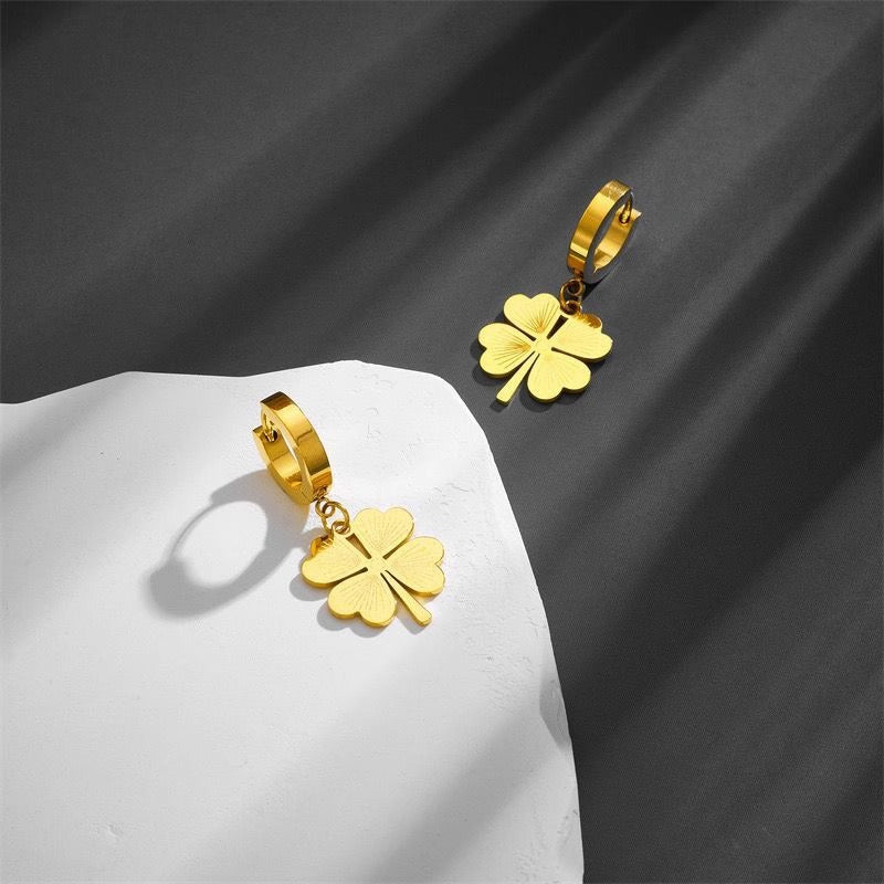 Heart Petal Eardrops Clip Boutique Korean Style Personalized Rings