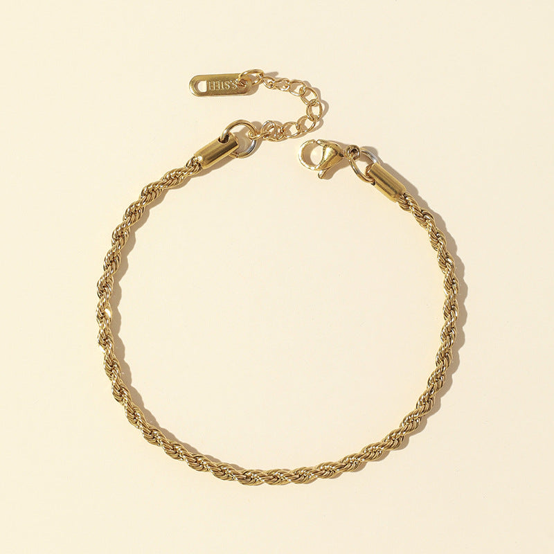 Kette Damen Hip Hop Punk Gold Edelstahl Armbänder